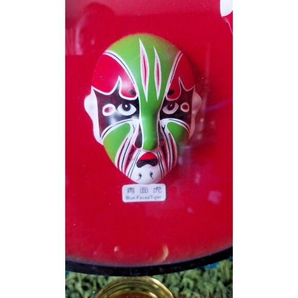 Vintage Chinese Opera Mini Masks In Bubble Frame Wall Art - Picture 4 of 7